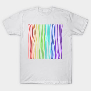 Rainbow Hand Drawn Stripes T-Shirt